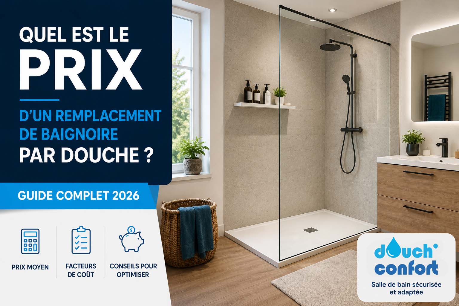 Quel est le prix d'un remplacement de baignoire par douche ?