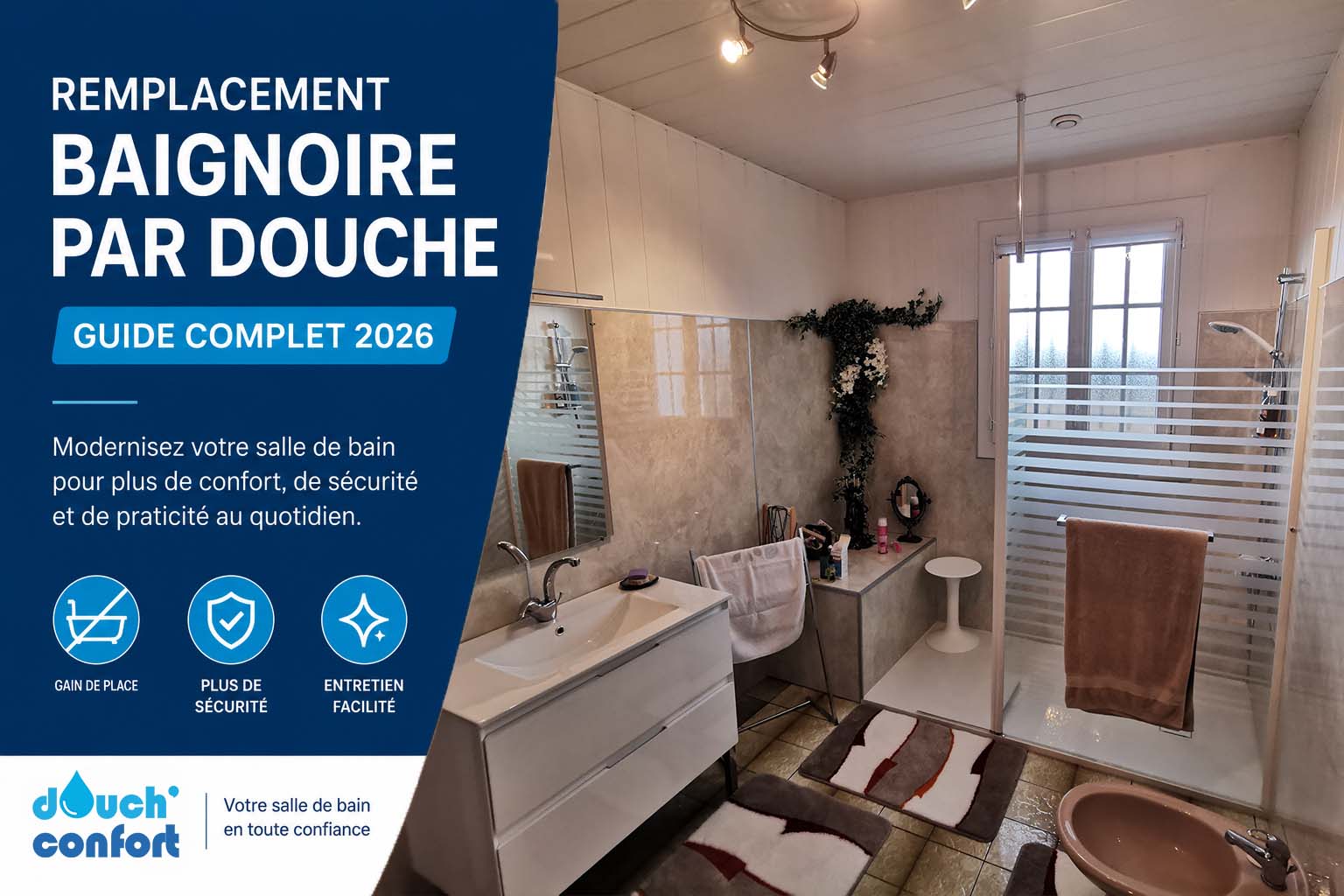Remplacement baignoire par douche